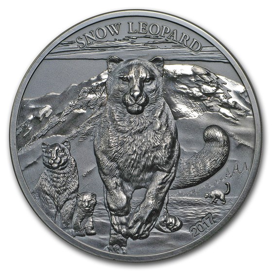 2017 Mongolia 1 oz Silver High Relief Animals (Snow Leopard) 2017 Mongolia 1 oz Silver High Relief Animals (Snow Leopard)